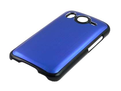 Brushed Aluminium Case for HTC Desire HD - Ocean Blue