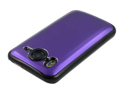 Brushed Aluminium Case for HTC Desire HD - Grape Purple