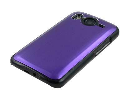 Brushed Aluminium Case for HTC Desire HD - Grape Purple