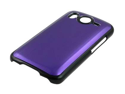 Brushed Aluminium Case for HTC Desire HD - Grape Purple