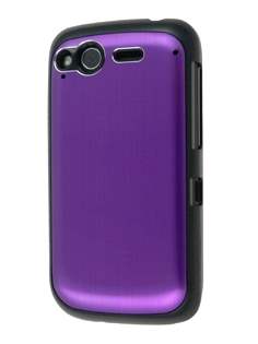 HTC Desire S Brushed Aluminium Case - Grape Purple