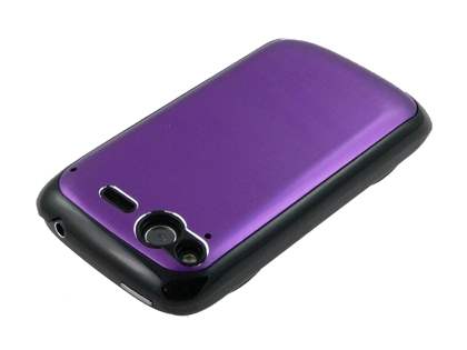 HTC Desire S Brushed Aluminium Case - Grape Purple