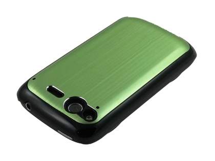 HTC Desire S Brushed Aluminium Case - Lime Green