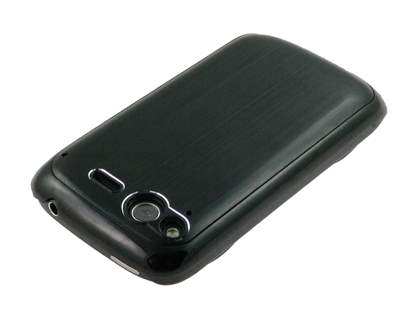 HTC Desire S Brushed Aluminium Case - Night Black