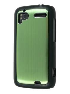Brushed Aluminium Case for HTC Sensation - Lime Green