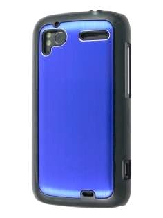 Brushed Aluminium Case for HTC Sensation - Ocean Blue
