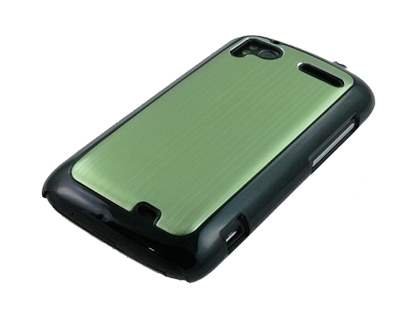 Brushed Aluminium Case for HTC Sensation - Lime Green