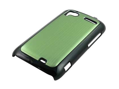 Brushed Aluminium Case for HTC Sensation - Lime Green