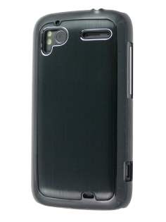 Brushed Aluminium Case for HTC Sensation - Night Black