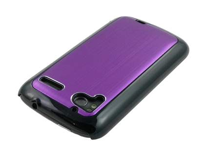Brushed Aluminium Case for HTC Sensation - Lavender Purple