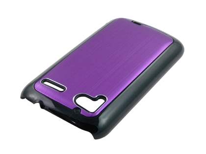 Brushed Aluminium Case for HTC Sensation - Lavender Purple