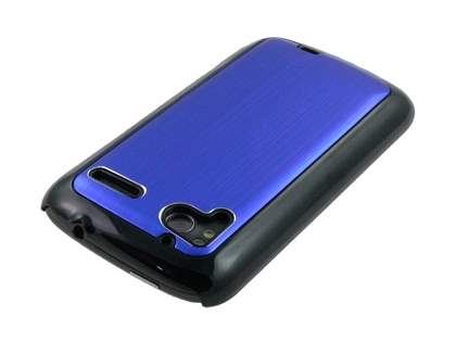 Brushed Aluminium Case for HTC Sensation - Ocean Blue