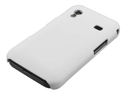 Samsung Galaxy Ace S5830 Rubberised Colour Case plus Screen Protector - Pearl White