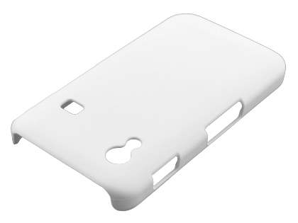 Samsung Galaxy Ace S5830 Rubberised Colour Case plus Screen Protector - Pearl White