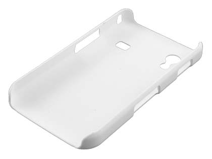 Samsung Galaxy Ace S5830 Rubberised Colour Case plus Screen Protector - Pearl White