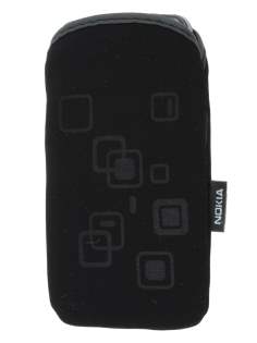 Stylish Protective Textile Sleeve for Nokia E72 - Classic Black Sleeve