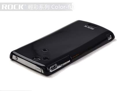 ROCK Nakedshell Colour Case for Sony Ericsson XPERIA Arc/Arc S - Glossy Black