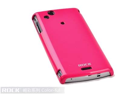 ROCK Nakedshell Colour Case for Sony Ericsson XPERIA Arc/Arc S - Glossy Pink