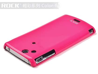 ROCK Nakedshell Colour Case for Sony Ericsson XPERIA Arc/Arc S - Glossy Pink