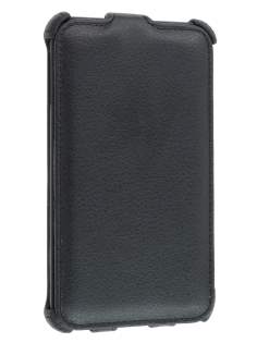 Samsung I9220 Galaxy Note Slim Synthetic Leather Flip Case - Classic Black
