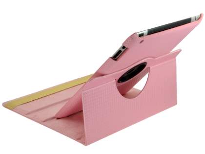 iPad 2/3/4 VELOCITY Synthetic Leather 360° Swivel Flip Case - Pink