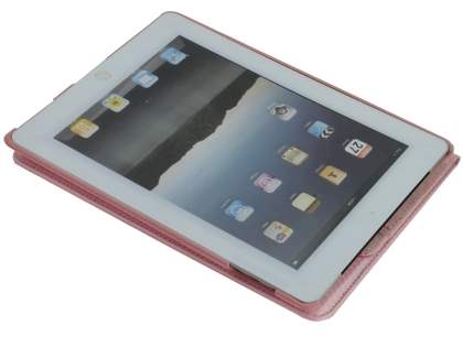 iPad 2/3/4 VELOCITY Synthetic Leather 360° Swivel Flip Case - Pink