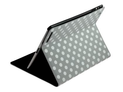 iPad 2/3/4 Synthetic Leather Flip Case with Stand - Grey/White