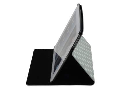 iPad 2/3/4 Synthetic Leather Flip Case with Stand - Grey/White