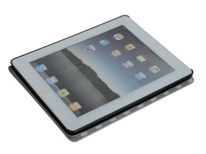 iPad 2/3/4 Synthetic Leather Flip Case with Stand - Grey/White