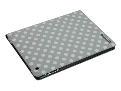 iPad 2/3/4 Synthetic Leather Flip Case with Stand - Grey/White