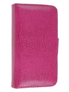 Samsung I9100 Galaxy S2  Synthetic Snakeskin leather Wallet Case - Hot Pink
