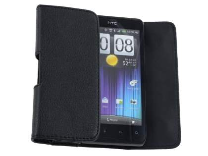 HTC Velocity 4G Synthetic Leather Belt Pouch - Classic Black