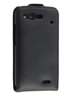 HTC Rhyme Genuine Leather Flip Case - Black