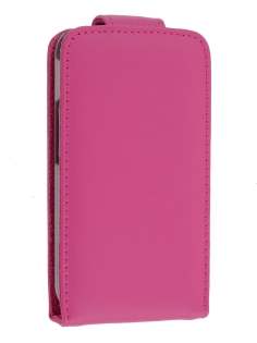 Samsung S5830 Galaxy Ace Genuine Leather Flip Case - Pink