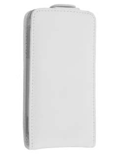 Genuine Leather Flip Case for HTC Legend - White