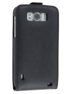 HTC Sensation XL Genuine Leather Flip Case - Black HTC Sensation XL Genuine Leather Flip Case - Black