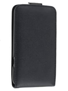 HTC Sensation XL Genuine Leather Flip Case - Black