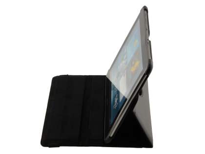 VELOCITY Synthetic Leather Swivel Flip Case for Samsung Galaxy Tab 10.1 - Black
