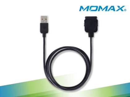 MOMAX Super 1A Car Charger & 30-pin to USB-A Cable for Apple - Black