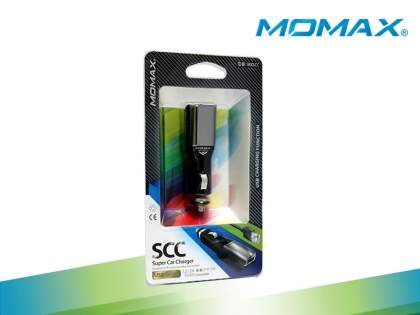 MOMAX Super 1A Car Charger & 30-pin to USB-A Cable for Apple - Black