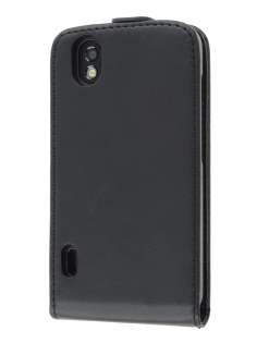 Slim Synthetic Leather Flip Case for LG Optimus Black P970 - Black Slim Synthetic Leather Flip Case for LG Optimus Black P970 - Black