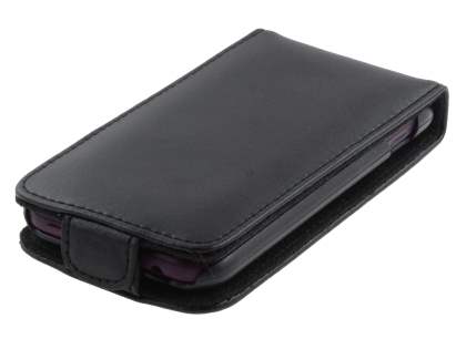 HTC Rhyme Genuine Leather Flip Case - Black