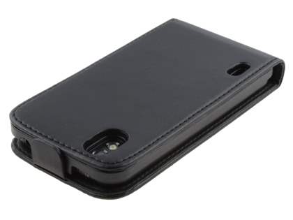 Slim Synthetic Leather Flip Case for LG Optimus Black P970 - Black