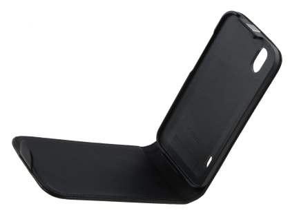 Slim Synthetic Leather Flip Case for LG Optimus Black P970 - Black