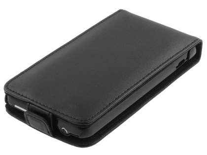 HTC Velocity 4G Genuine Leather Flip Case - Black