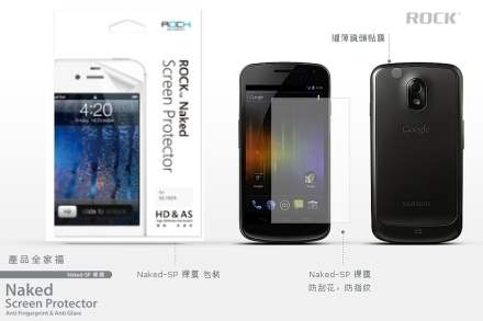 ROCK Samsung Google Galaxy Nexus I9250 Naked Screen Protector