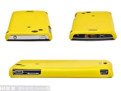 ROCK Nakedshell Colour Case for Sony Ericsson XPERIA Arc/Arc S - Glossy Yellow