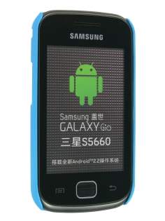 Samsung Galaxy Gio S5660 Rubberised Colour Case - Sky Blue