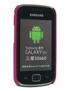 Samsung Galaxy Gio S5660 Rubberised Colour Case - Hot Pink