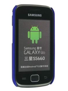 Samsung Galaxy Gio S5660 Rubberised Colour Case - Navy Blue